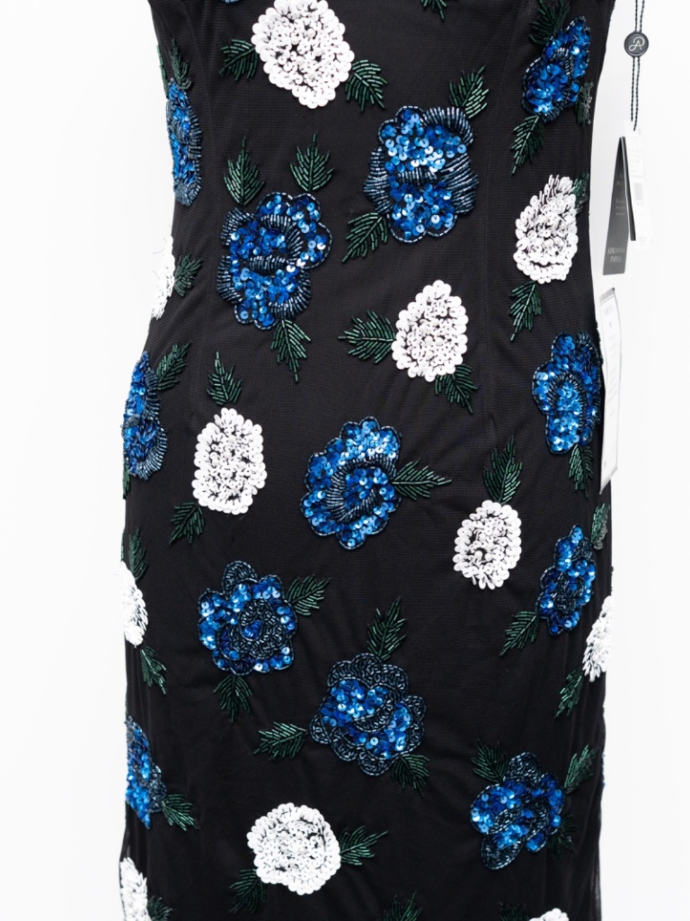 Adrianna Papell - Beaded Off-The-Shoulder Sheath Dress - Picture 13 of 15